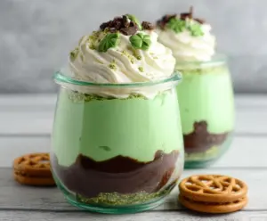 St Patrick’s Day Green Shake Pudding Cups