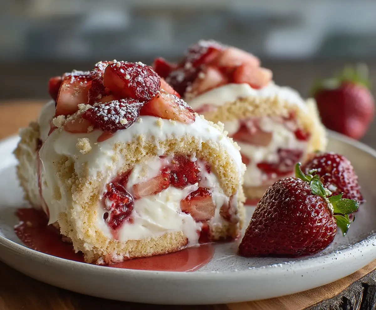 Quick Strawberry Cheesecake Rolls