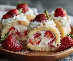 Strawberry Shortcake Cheesecake Rolls