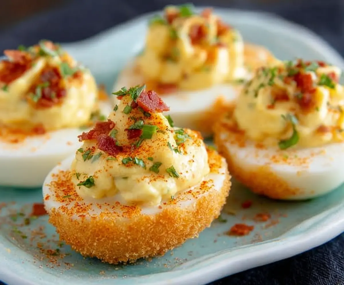 Crispy Air Fryer Deviled Eggs