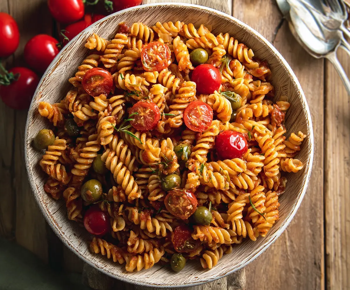 Easy Bloody Mary Pasta Salad