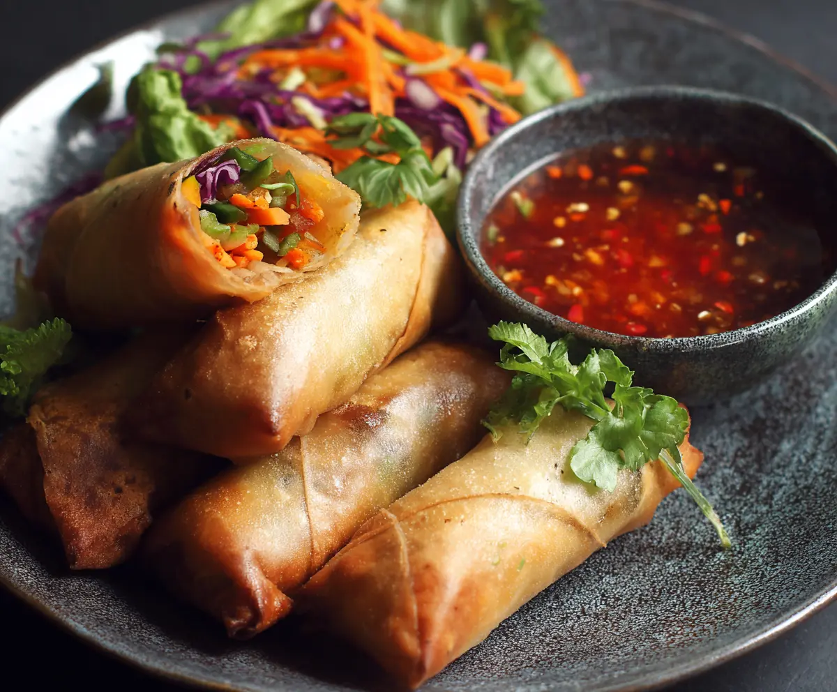 Crispy Baked Vegetable Spring Rolls Recipe
