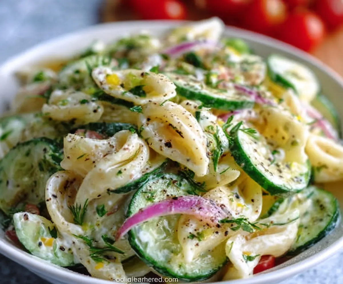 Easy Refreshing Cucumber Pasta Salad