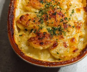 Dad’s Creamy & Cheesy Au Gratin Potatoes