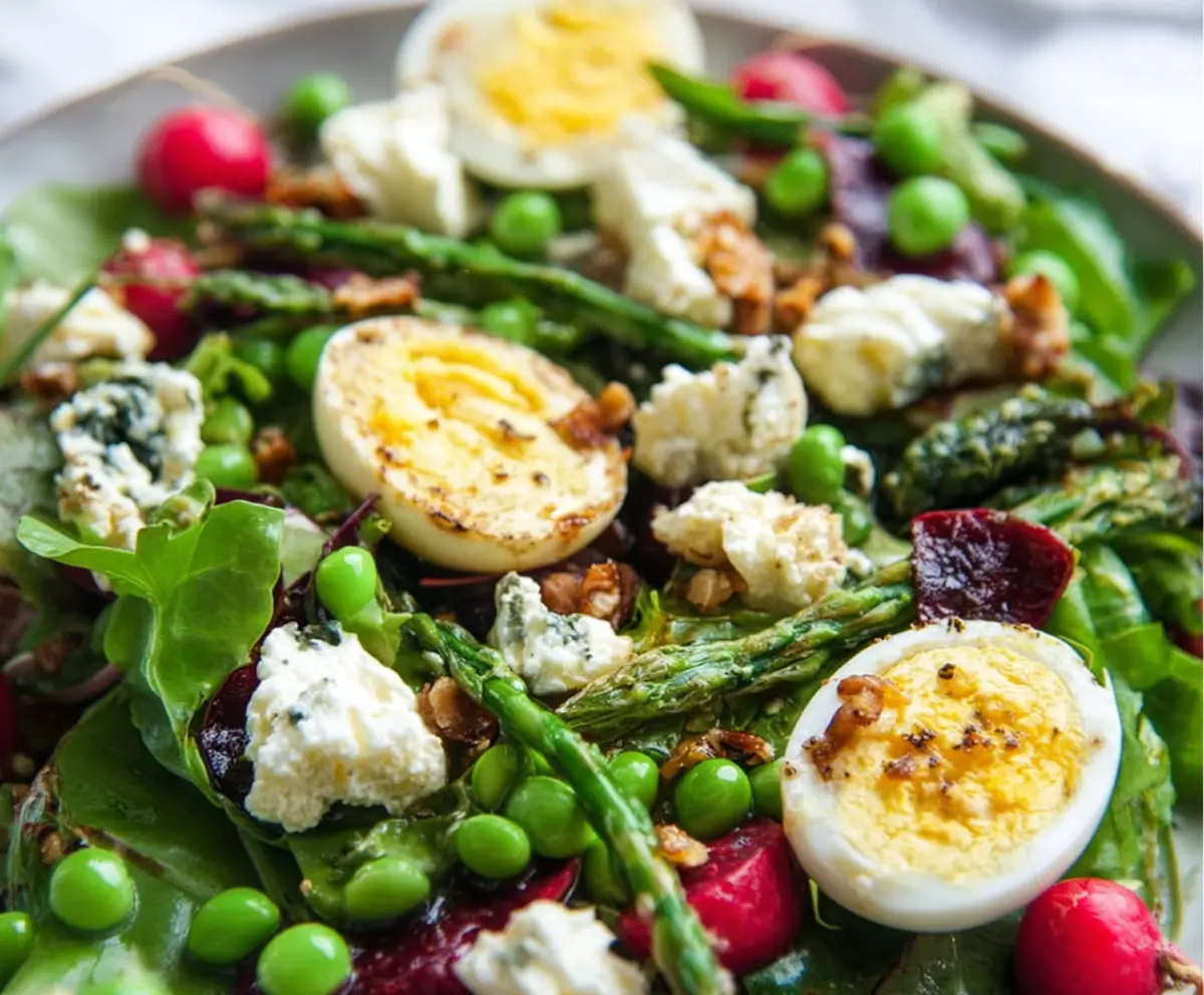 Fresh Easter Spring Salad with Goat Cheese