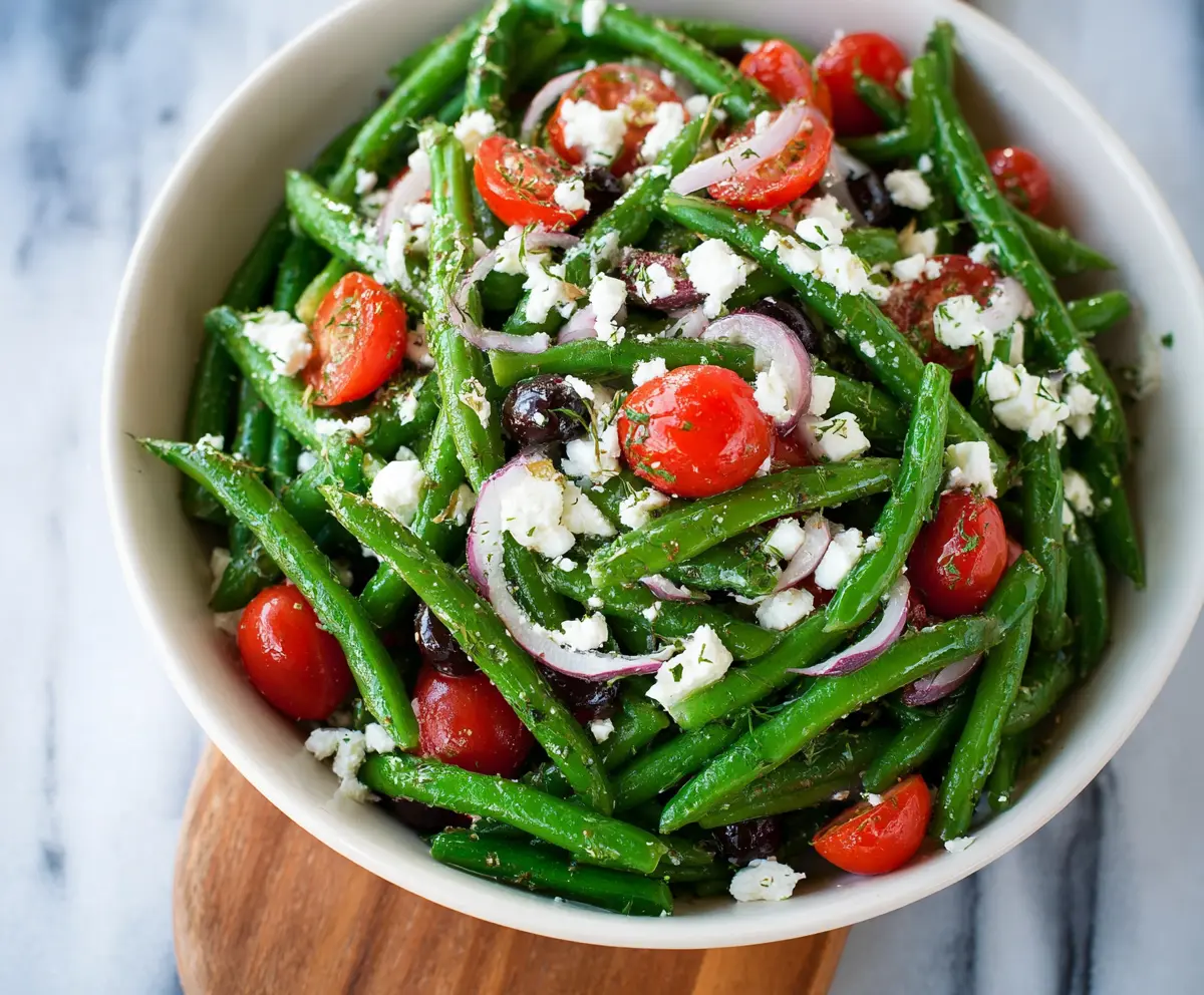 Fresh Green Bean Feta Salad
