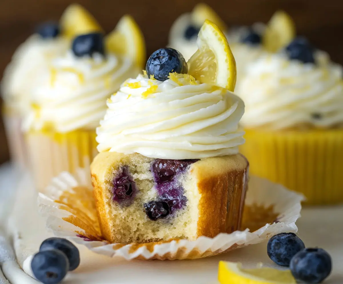 Easy Lemon Blueberry Cupcakes