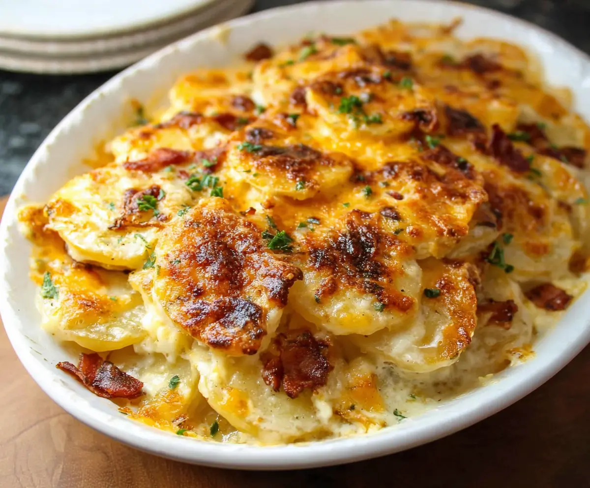 Easy Loaded Scalloped Potatoes Recipe