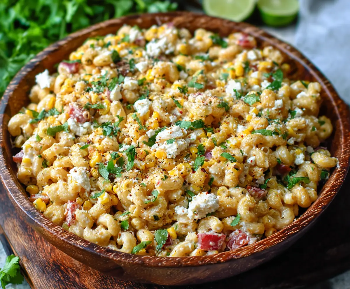 Easy Mexican Street Corn Pasta Salad
