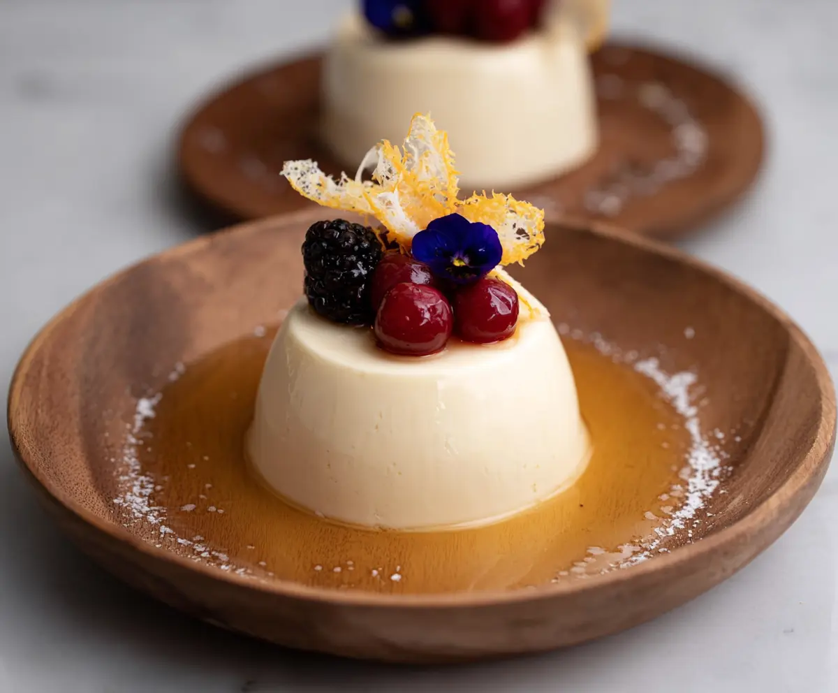 Creamy Orange Blossom Honey Panna Cotta with Berries