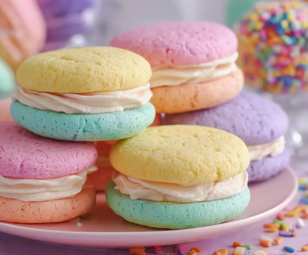 Pastel Sugar Cookie Sandwiches