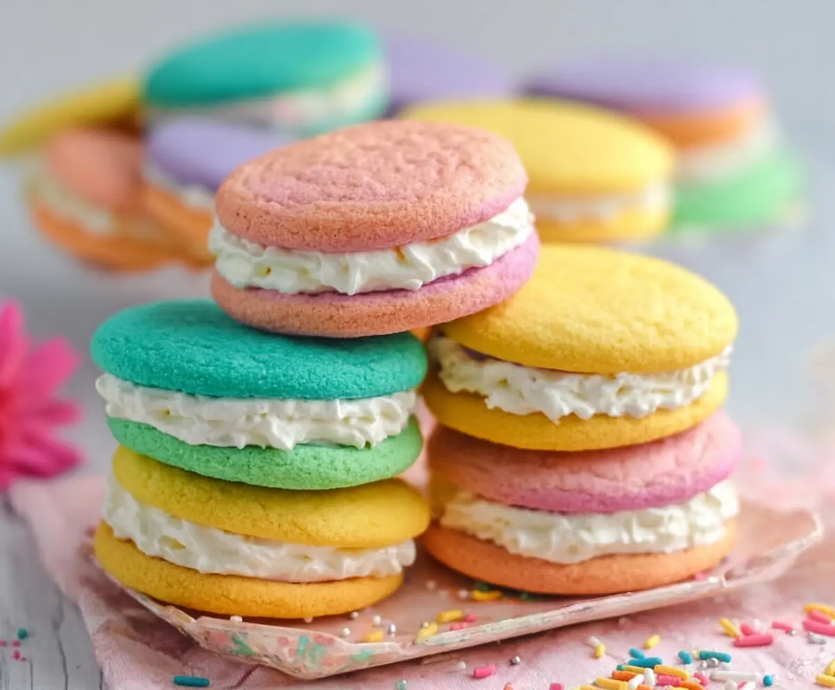 Easy Pastel Sugar Cookie Sandwiches
