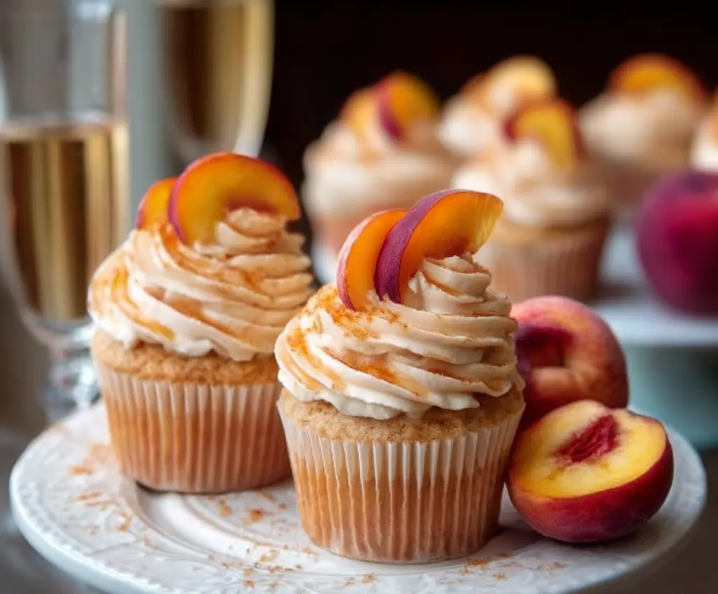 Peach Bellini Cupcakes