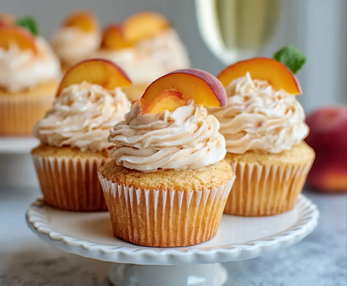 Peach Bellini Cupcakes Recipe