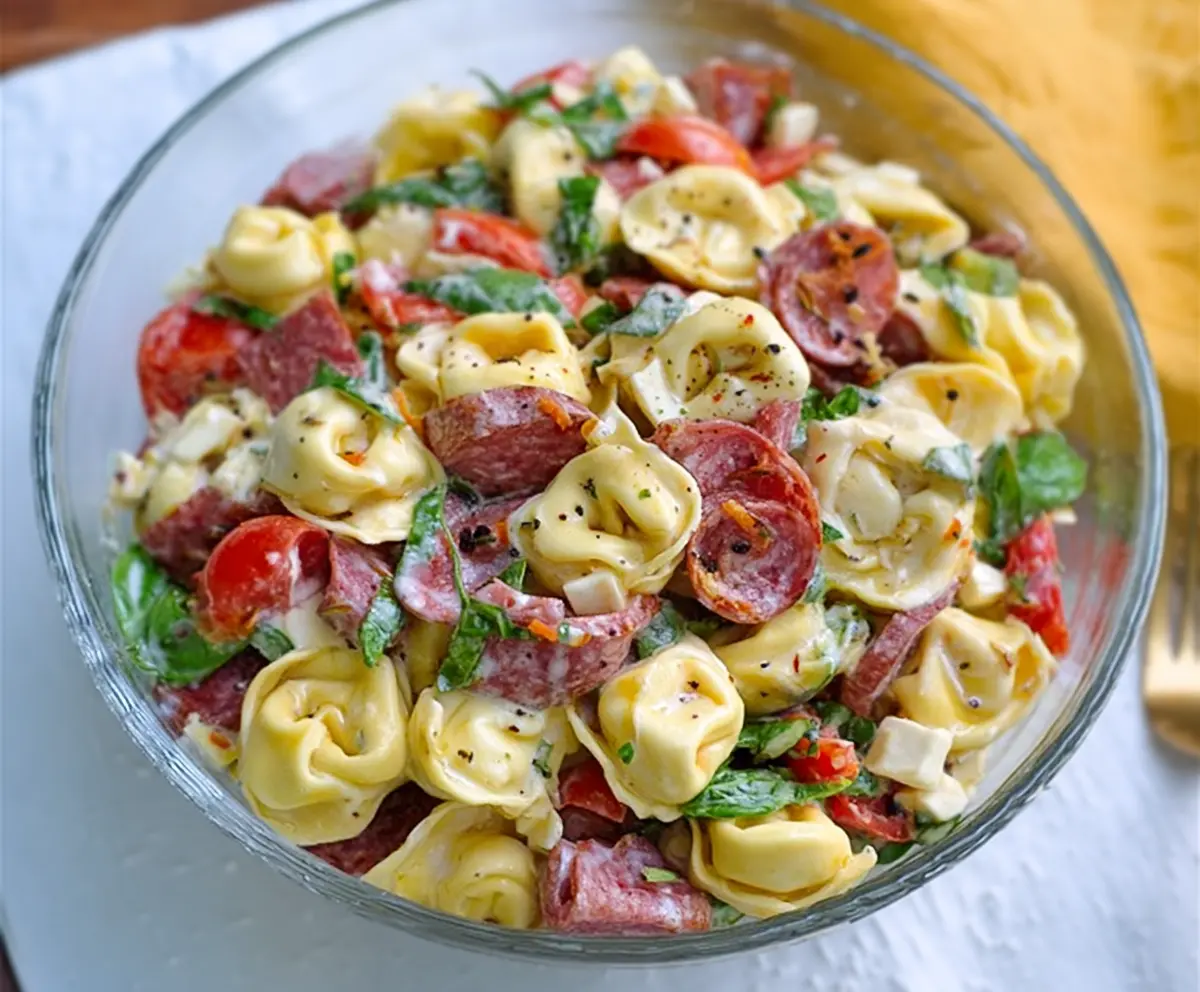 Easy Salami Mozzarella Pasta Salad
