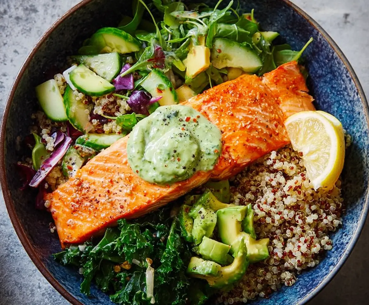 Easy Salmon Quinoa Power Bowl