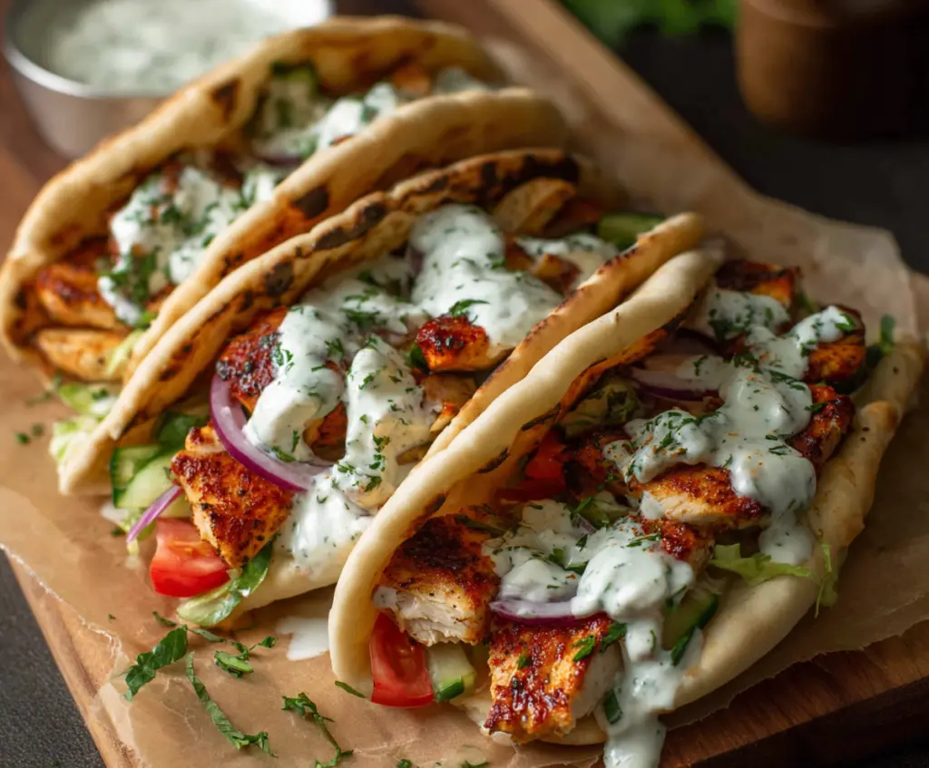 Sheet Pan Chicken Pitas with Herby Ranch Recipe