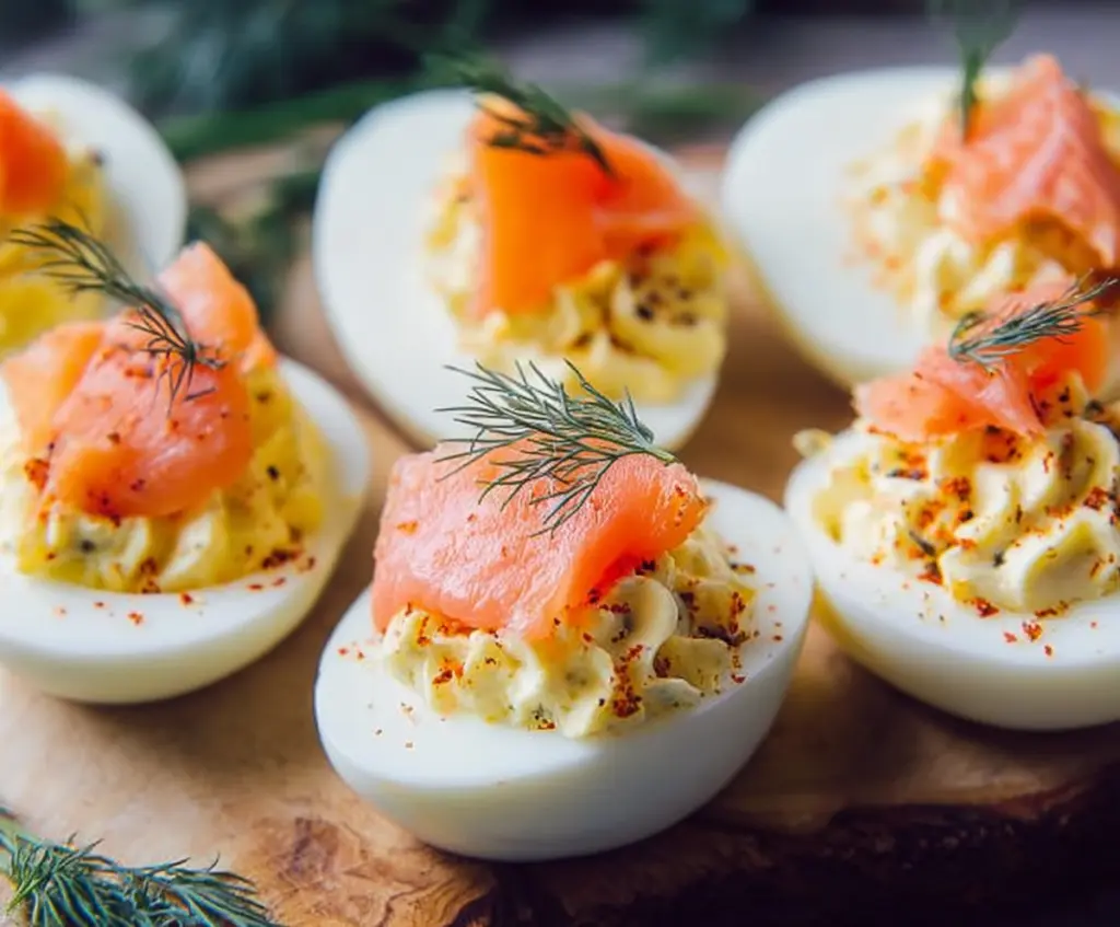 Smoked Salmon Deviled Eggs