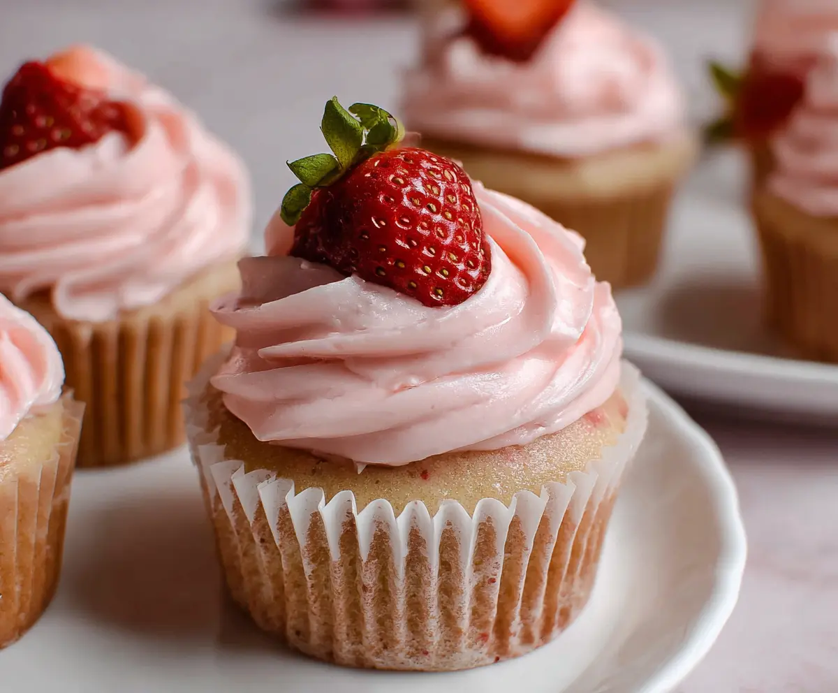 Easy Strawberry Cupcakes Recipe
