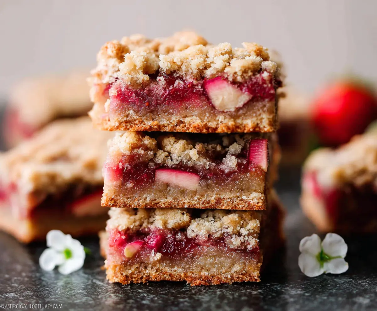 Easy Strawberry Rhubarb Crumble Bars