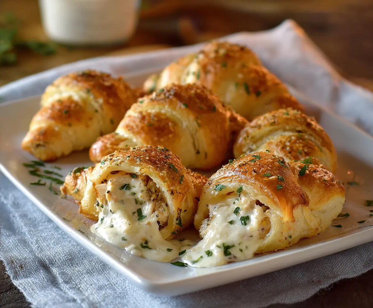 Easy Chicken Alfredo Crescents