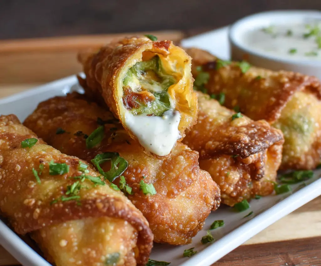 Finger Food Mini Jalapeno Popper Egg Rolls