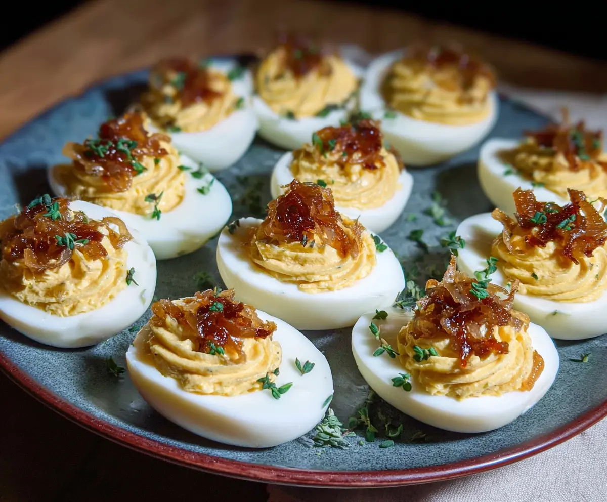 French Onion Deviled Eggs Recipe