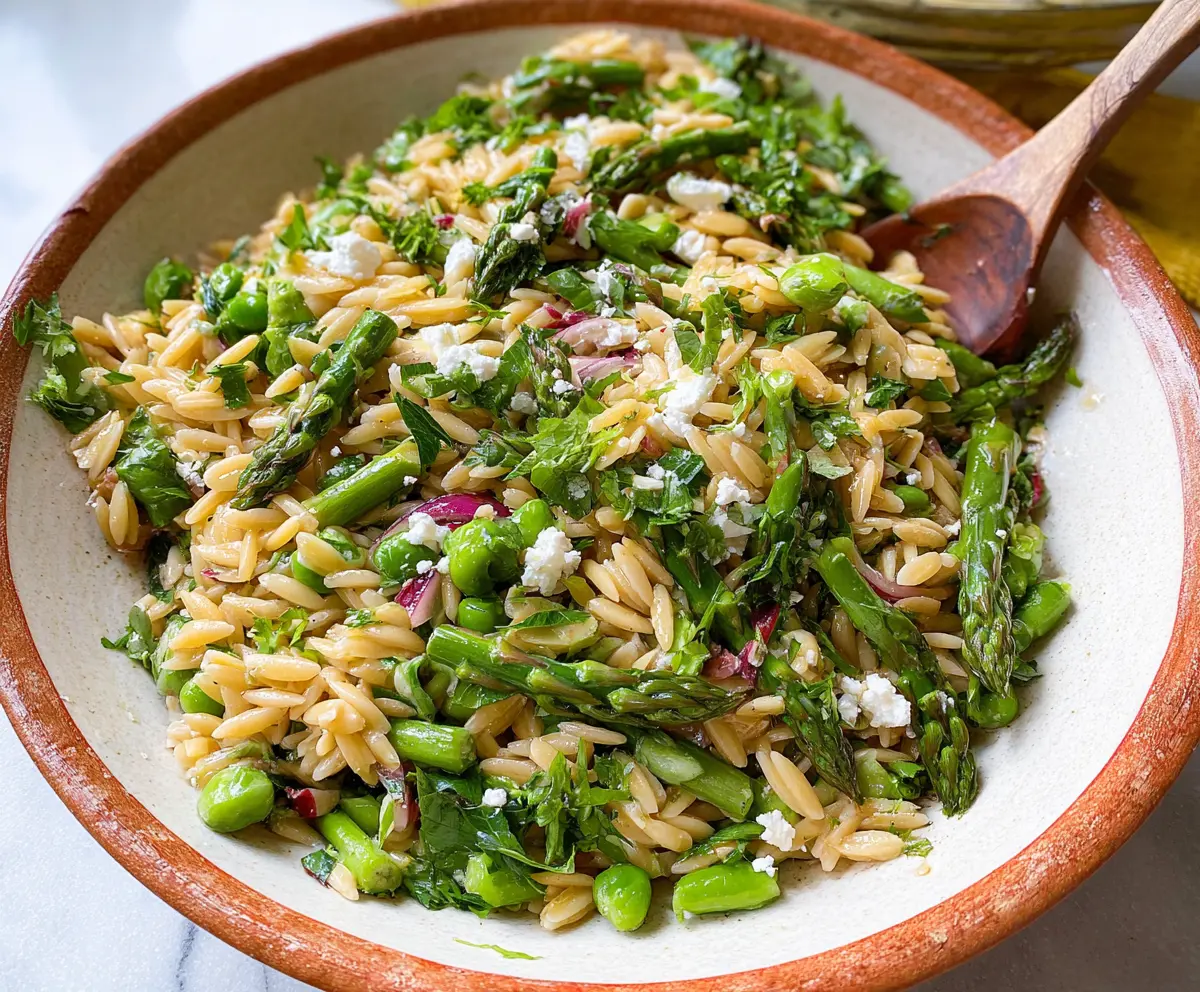 Fresh Orzo Salad with Asparagus