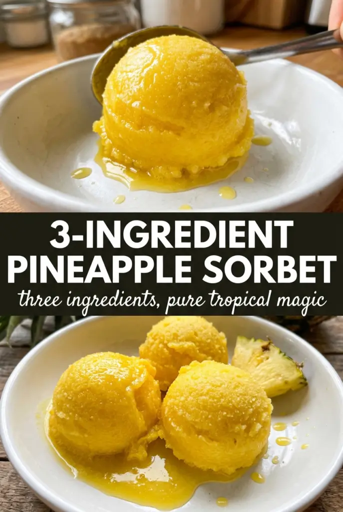 3-Ingredient Pineapple Sorbet