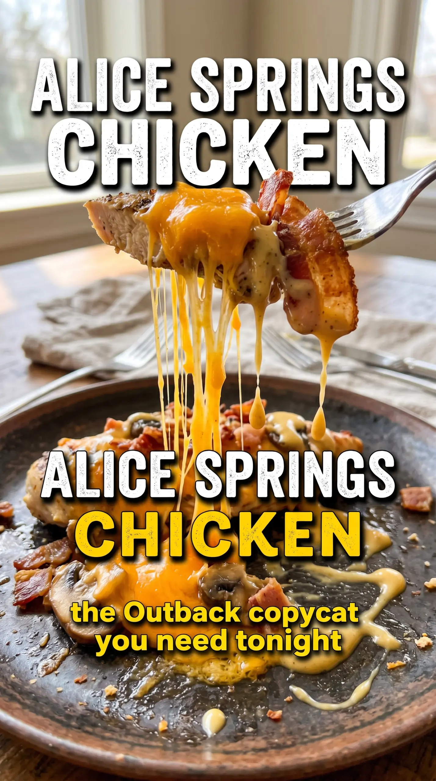 Alice Springs Chicken honey mustard bacon mushrooms