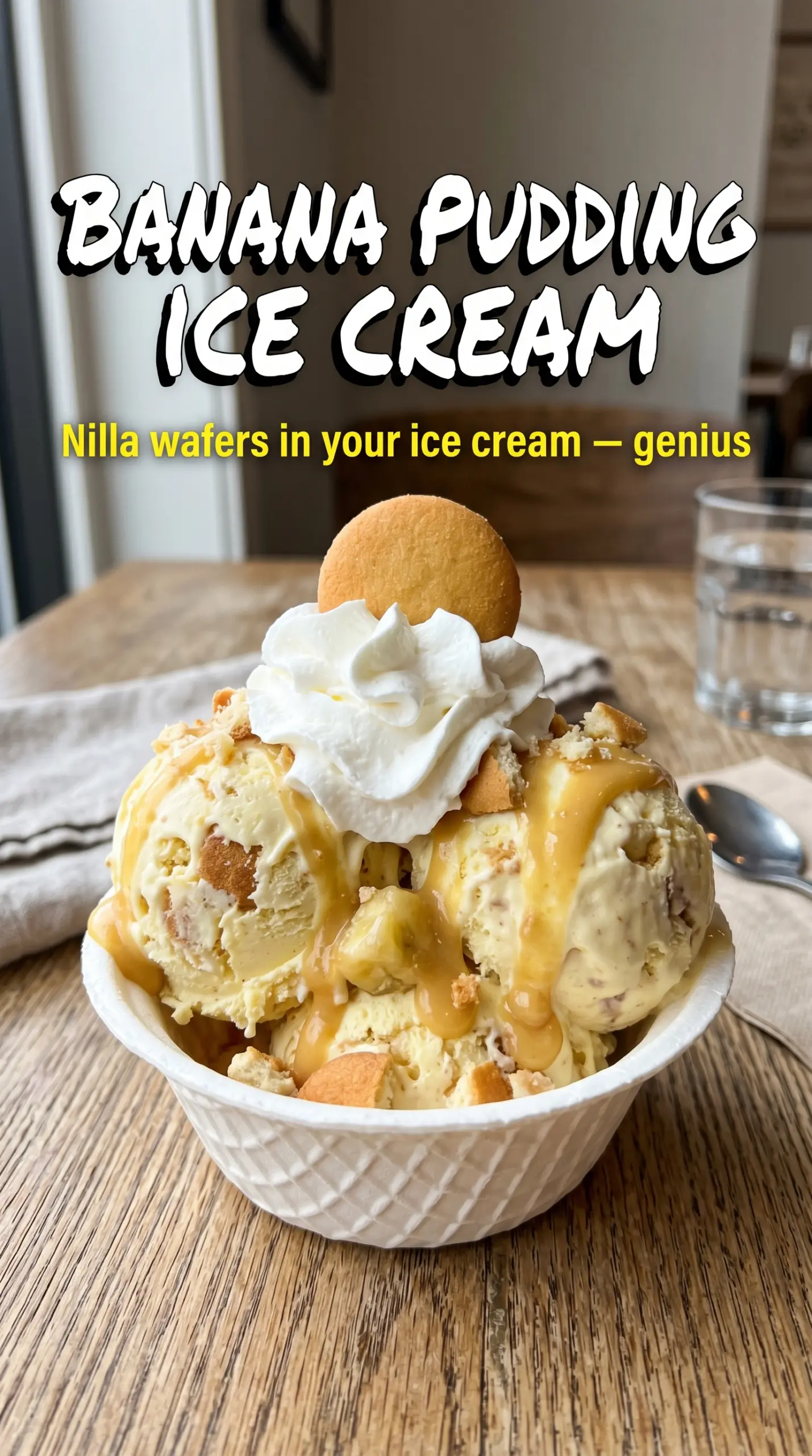 Scoop of homemade ice cream in a bowl