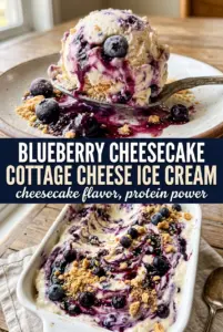 Blueberry Cheesecake Cottage Cheese Ice Cream