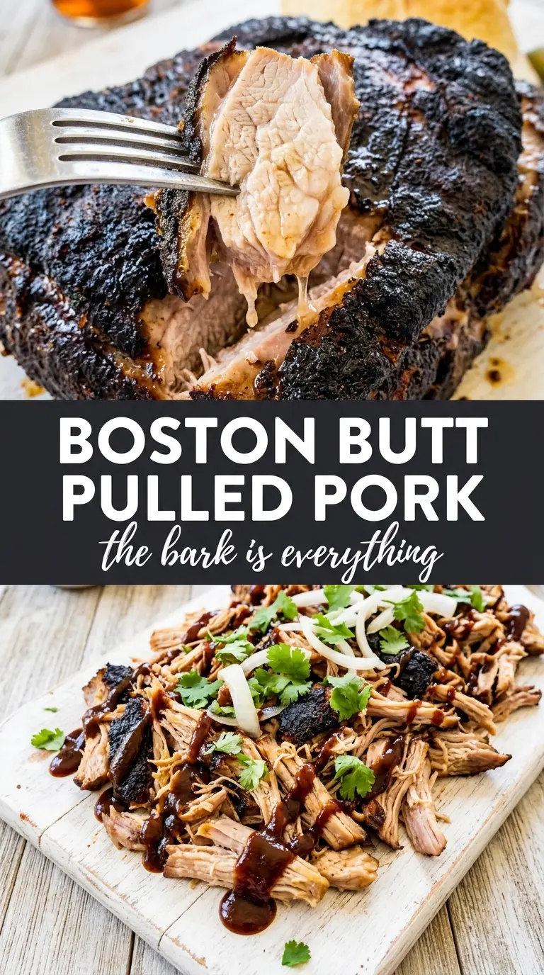 Boston butt pork roast smoky caramelized juicy