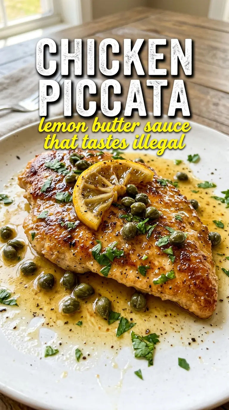 Chicken Piccata bright lemon caper