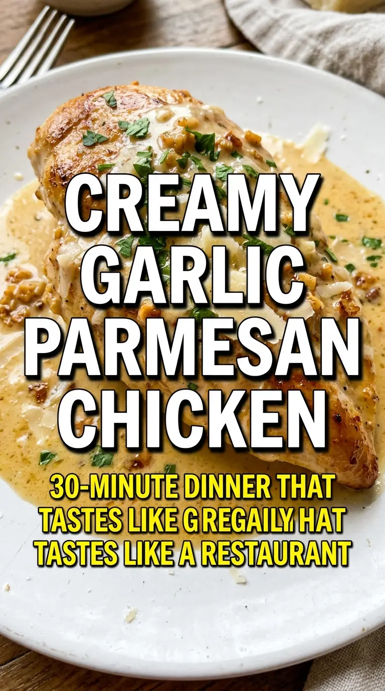 Creamy Garlic Parmesan Chicken creamy skillet, golden seared, herb-finished