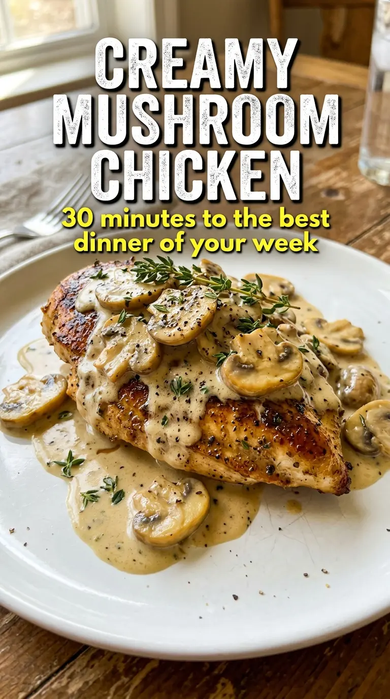Creamy Mushroom Chicken skillet creamy mushrooms chicken