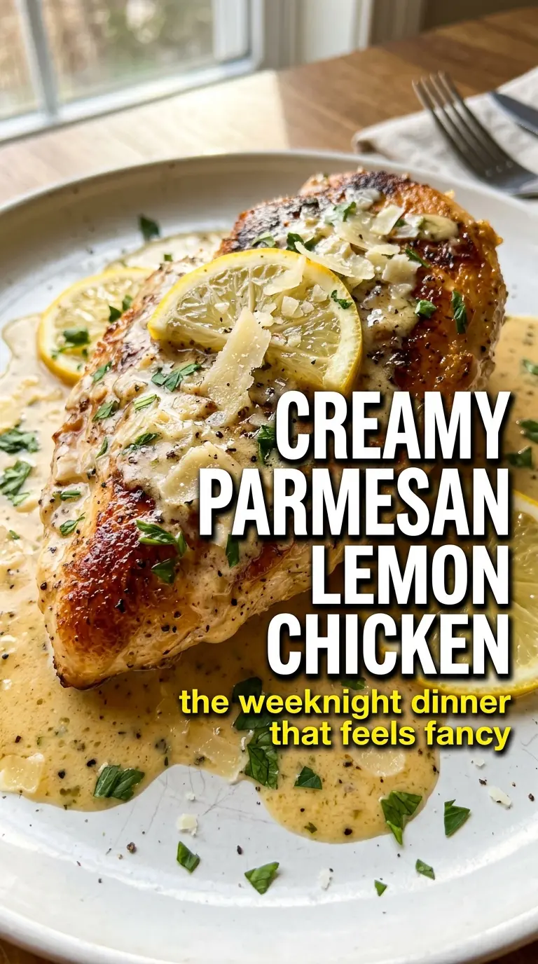 Creamy Parmesan Lemon Chicken silky bright skillet