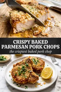 Crispy Baked Parmesan Pork Chops