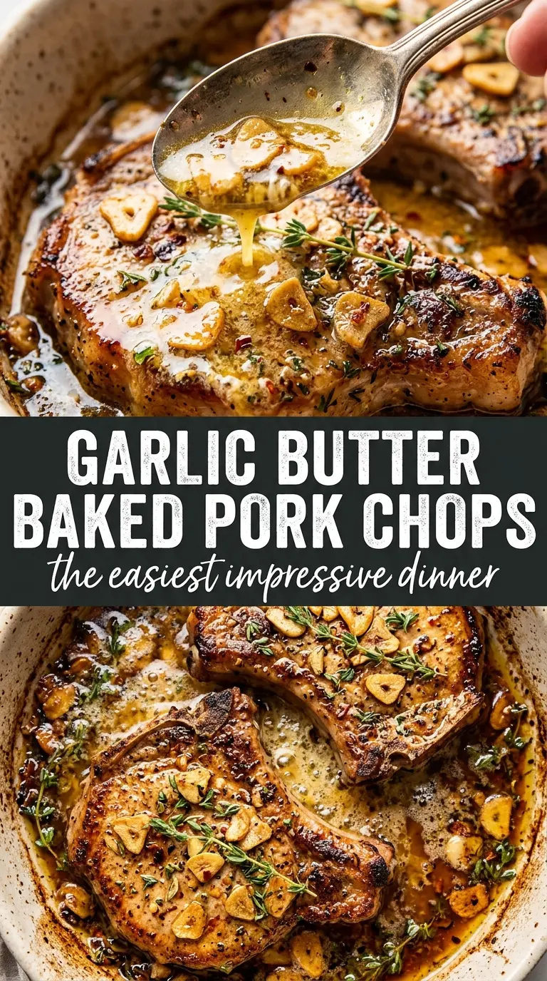 Garlic Butter Baked Pork Chops juicy browned buttery
