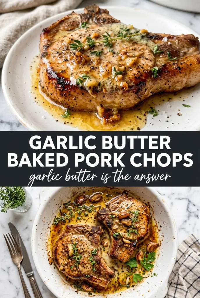Garlic Butter Baked Pork Chops