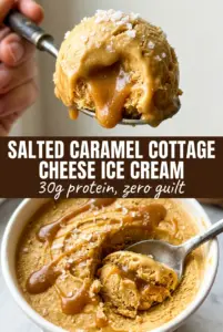 High-Protein Salted Caramel Cottage Cheese Ice Cream