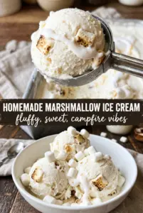 Homemade Marshmallow Ice Cream