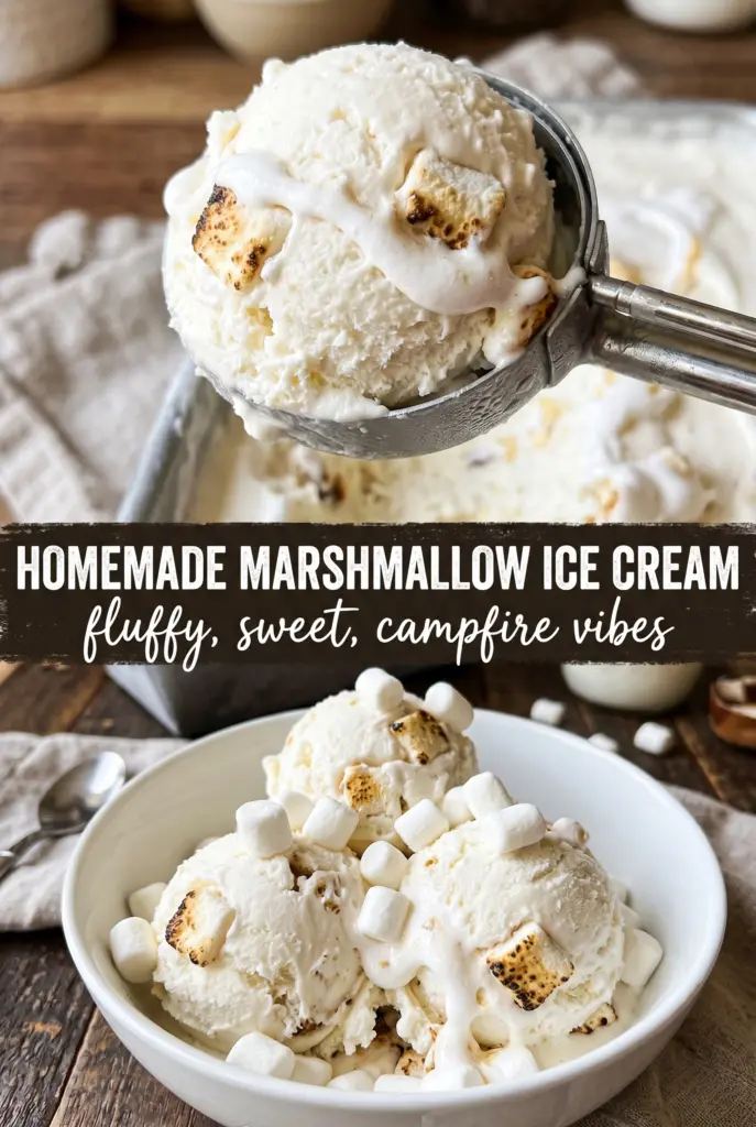 Homemade Marshmallow Ice Cream