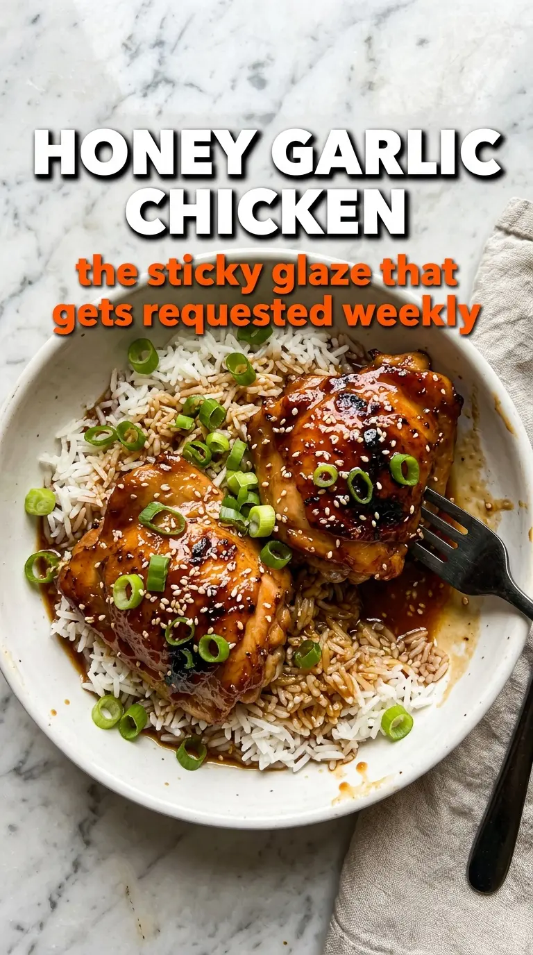 Honey Garlic Chicken sticky glazed