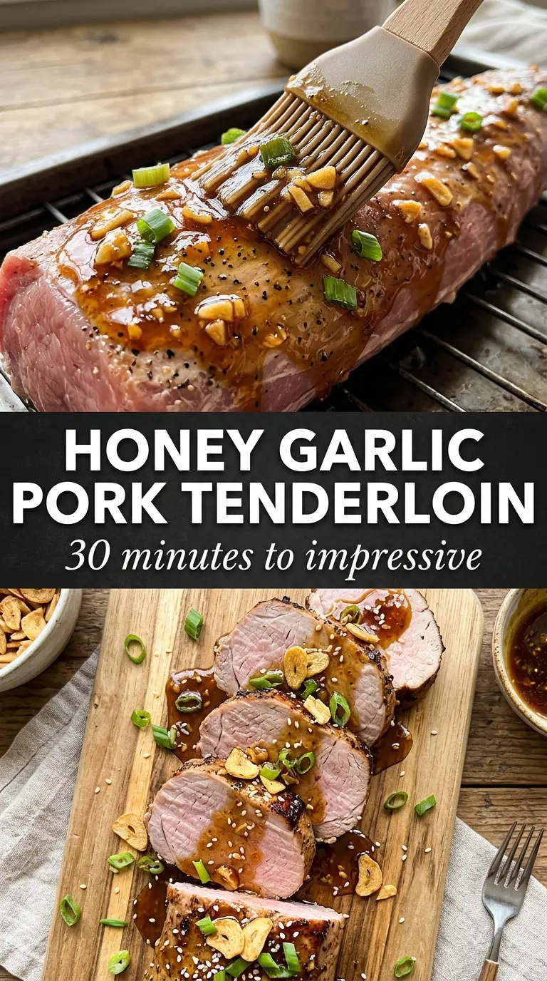 Honey Garlic Pork Tenderloin glossy caramelized