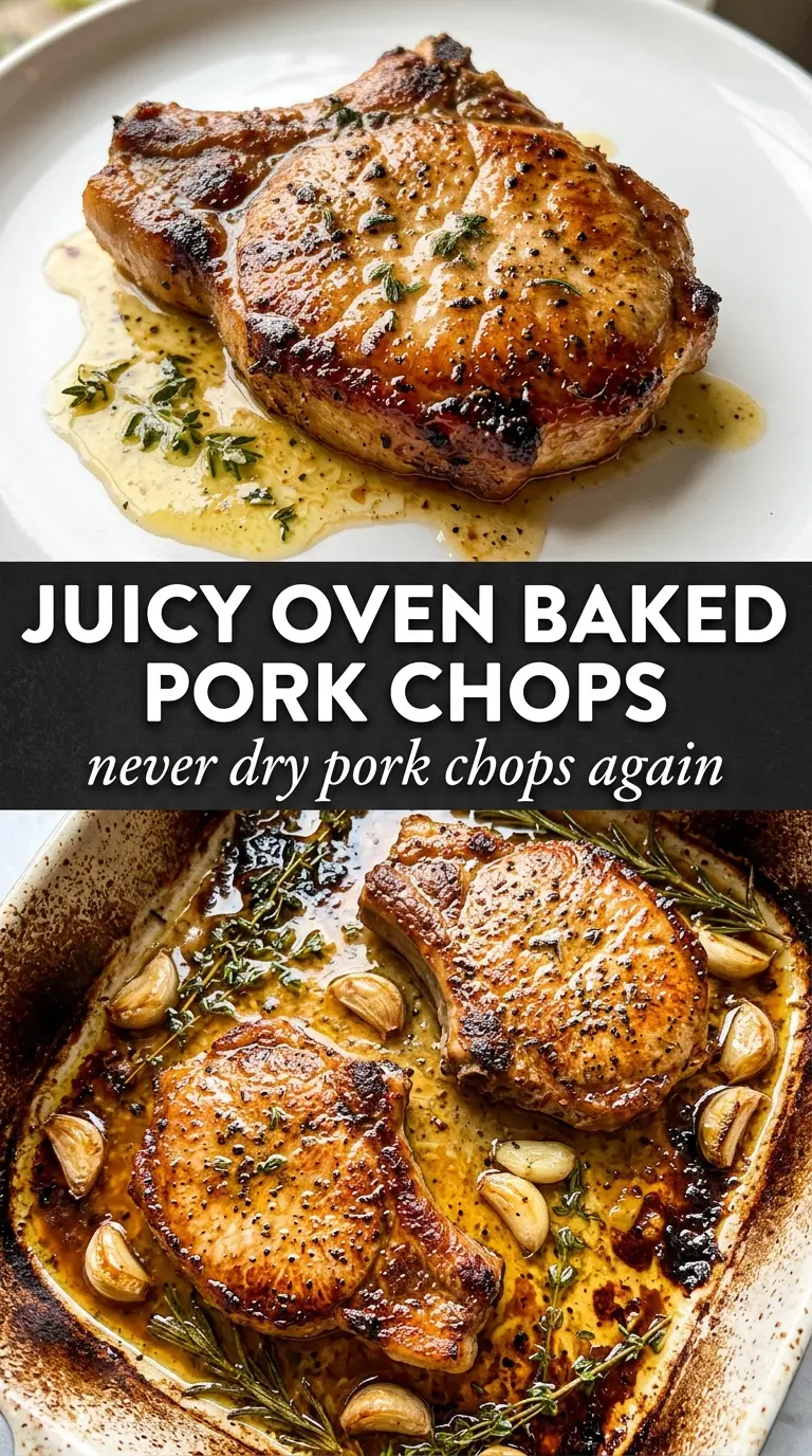 Juicy Oven Baked Pork Chops golden crust juicy center