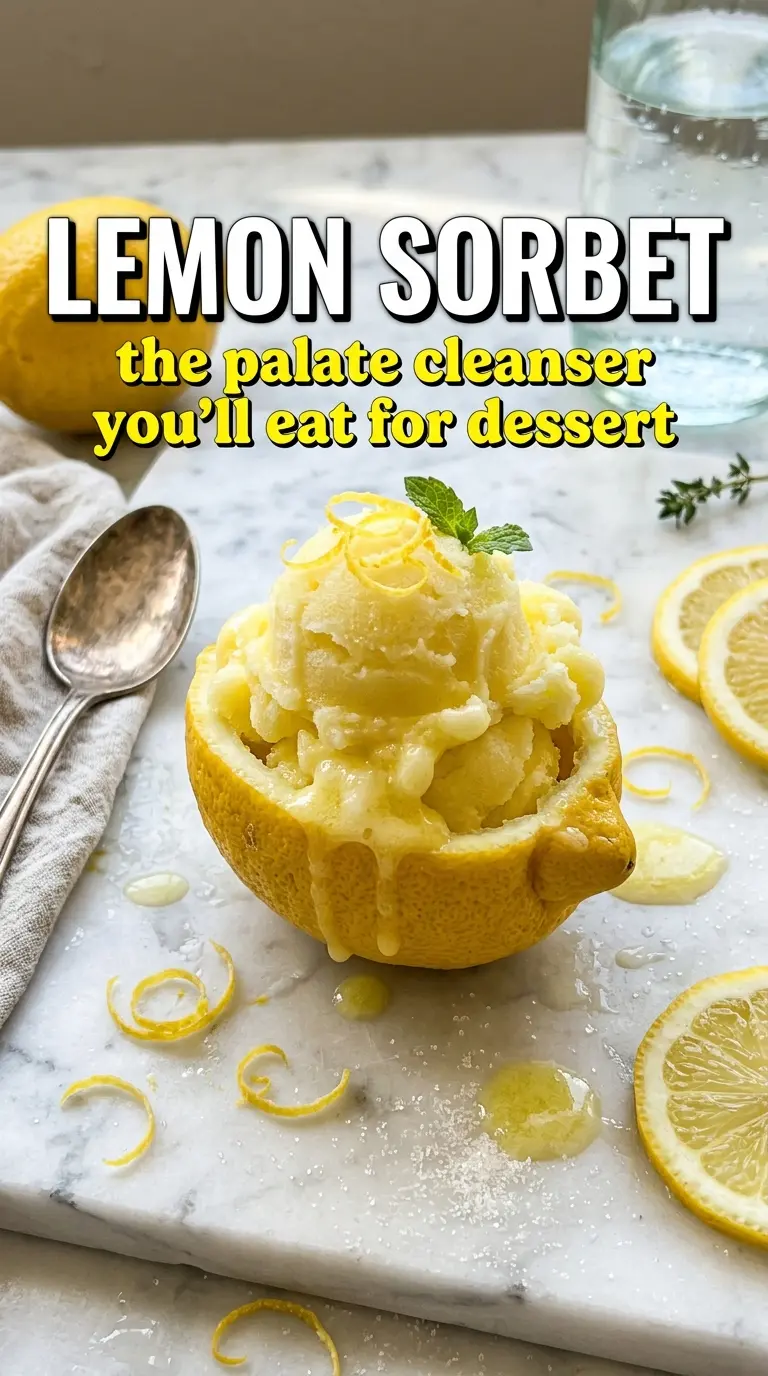 Lemon Sorbet pale icy tart