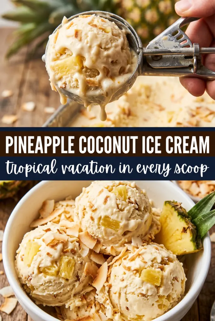 Pineapple Coconut Ice Cream