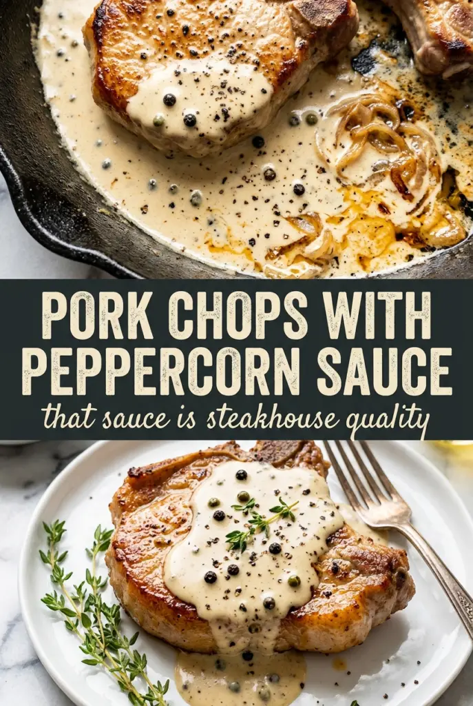 Pork Chops with Peppercorn Sauce