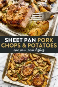 Sheet Pan Pork Chops and Potatoes